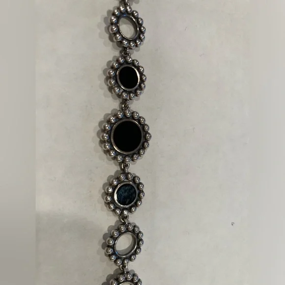 LAGOS Maya Black Onyx Caviar Link Bracelet in Sterling Silver - 7.5 Inches - Picture 6 of 9